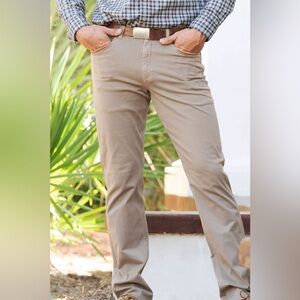 Men's Slim Straight Tan Pants 32/32